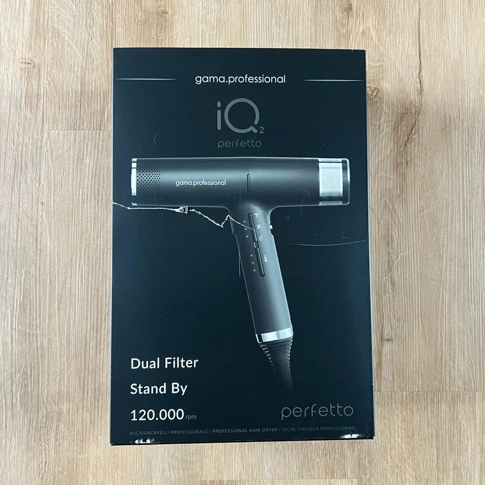 New gama professional iQ2 Perfetto Hair Dryer - Black - Picture 2 of 7